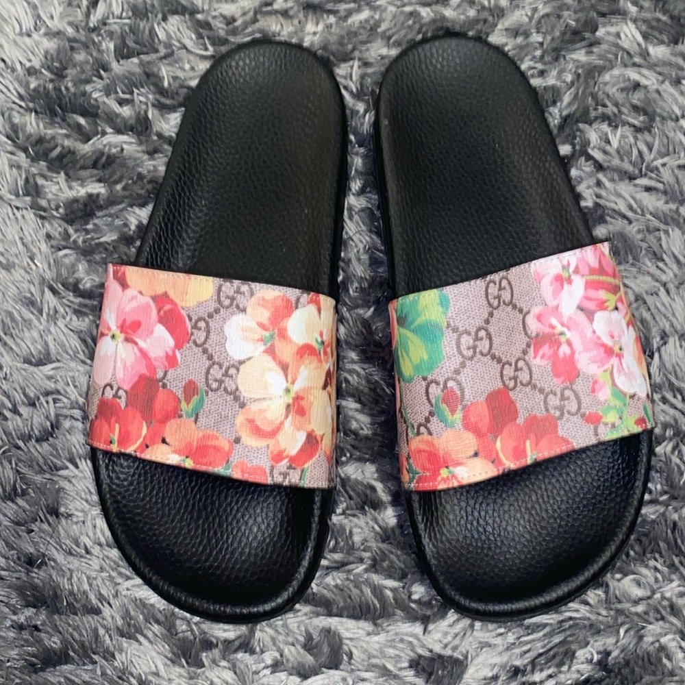Gucci slides.